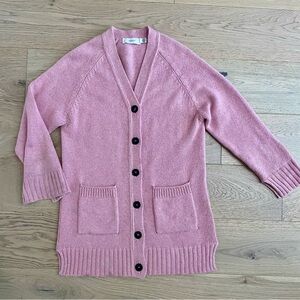 Pringle Of Scotland Pink Cashmere Cardigan Sweater